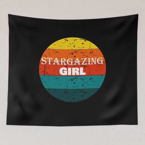 Artikelvorschau, Stargazing Girl Astronom Vintage Retro Geschenke entworfen und verkauft von rachidhaz.