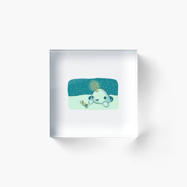 Magic narwhal Acrylic Block