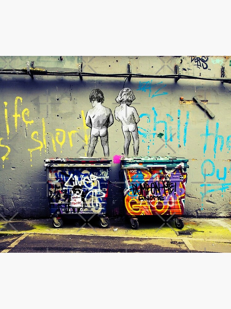 Thumbnail 5 of 5, Shower Curtain, Life Is Short Chill The Duck Out - Banksy designed and sold by Teecha.
