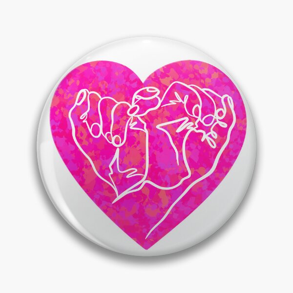 Item preview, Hands heart line drawing in pink designed and sold by SibMa.