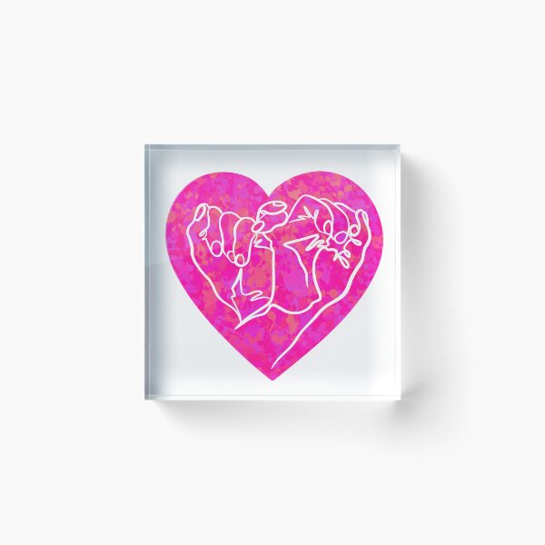 Item preview, Hands heart line drawing in pink designed and sold by SibMa.