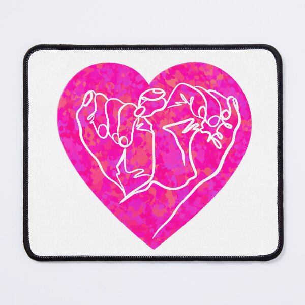 Item preview, Hands heart line drawing in pink designed and sold by SibMa.