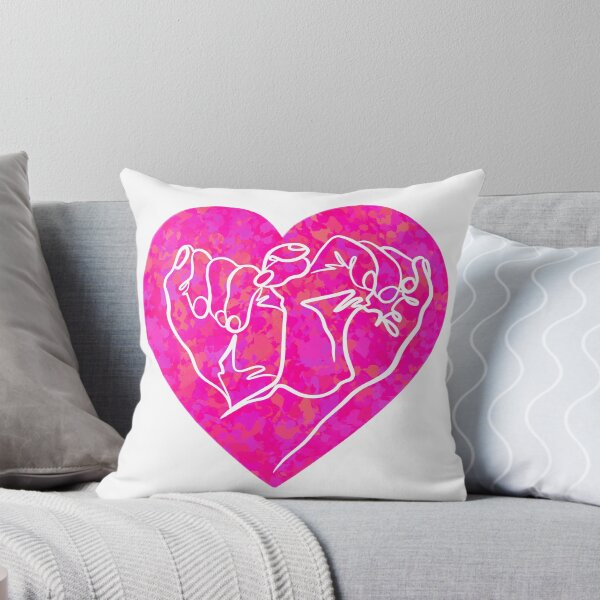 Item preview, Hands heart line drawing in pink designed and sold by SibMa.