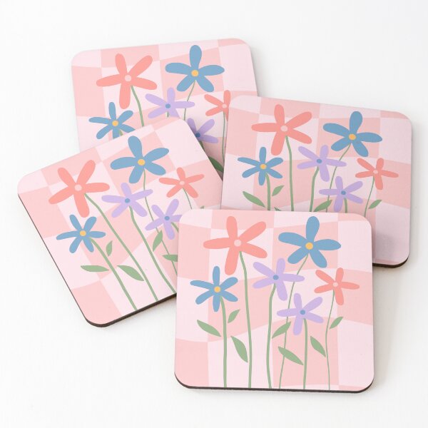 Item preview, Les fleurs, Flower market, Checkerboard, Cute pink flowers, Y2K decor, Indie decor, Danish pastel designed and sold by KristinityArt.