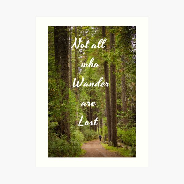 Not All Who Wander Are Lost Art Print