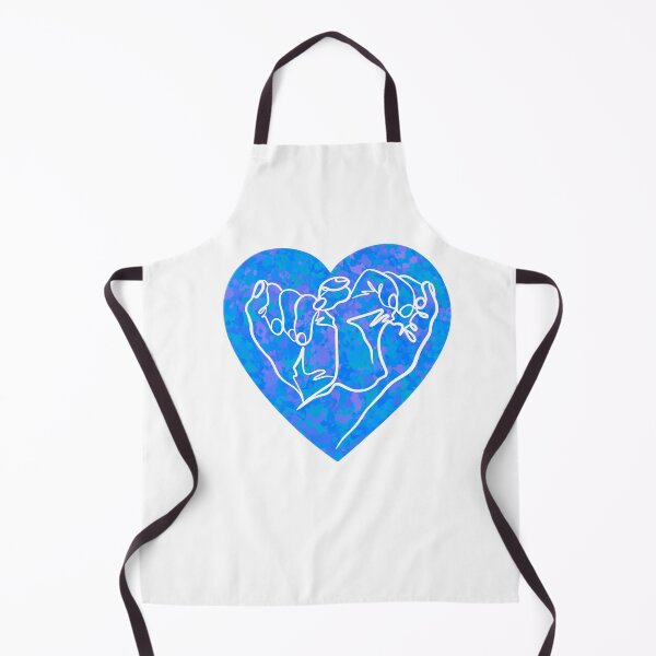 Item preview, Hands line drawing in blue heart designed and sold by SibMa.