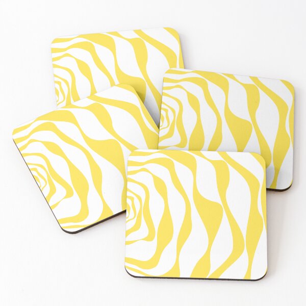 Item preview, Ebb and Flow 4 - Lemon Yellow and White designed and sold by LAEC-Shop.
