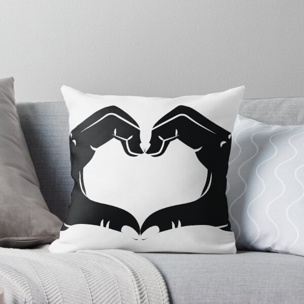 Item preview, Ilustración de manos de forma de corazón con corazones negros designed and sold by GreenOptix.