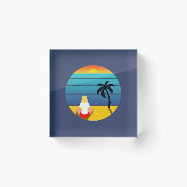 Item preview, Woman on a beach watching the sunset v2 designed and sold by Twenty Twenty Visions.