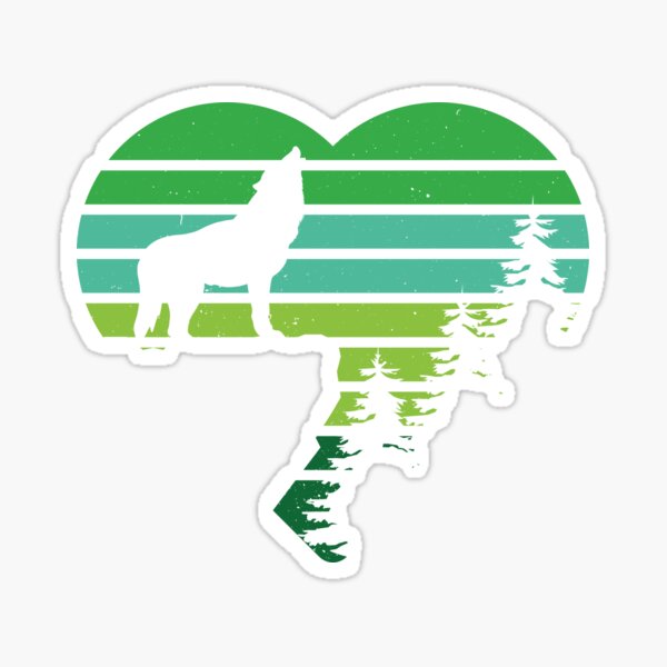 Artikel-Vorschau von Wolf-Valentinsgruß-Kleidungs-Geschenke für ihn ihren Wolf-Liebhaber Retro, designt und verkauft von haselshirt.