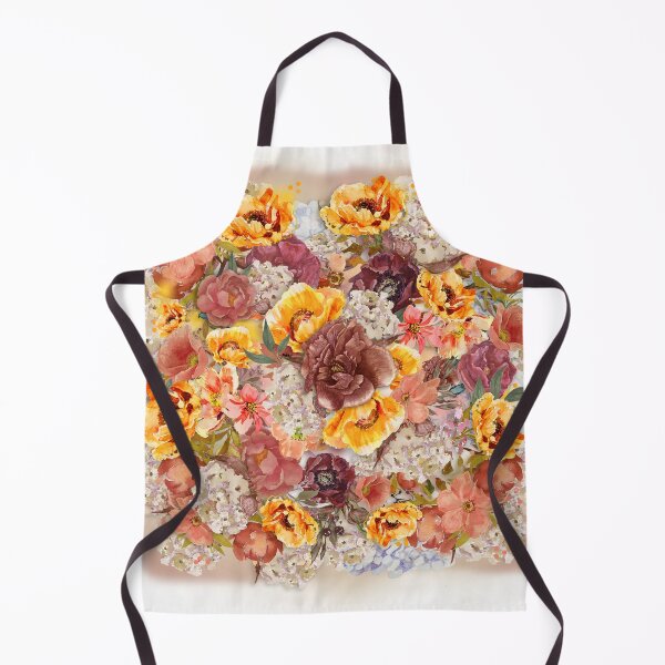 Item preview, Orange Burgundy Cream Watercolor Floral Fall Autumn designed and sold by tsuttles.
