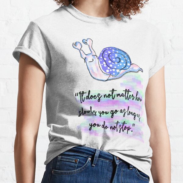 Cute Blue Wise Snail Classic T-Shirt
