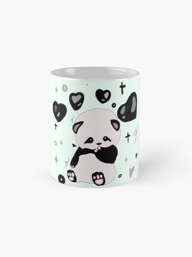 Kawaii pastel panda Aesthetic cute Korean black and white panda classic  Tee Coffee Mug for Sale by Loveartse