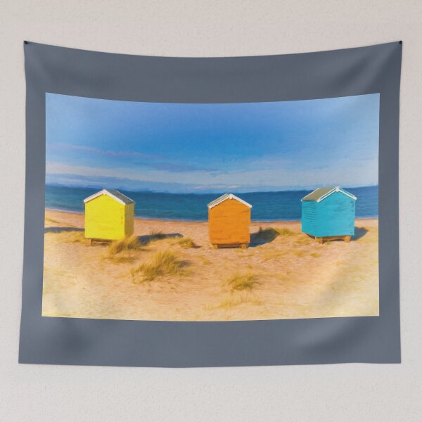Item preview, Findhorn Beach Huts Artwork Moray Scotland designed and sold by PhotosEcosse.