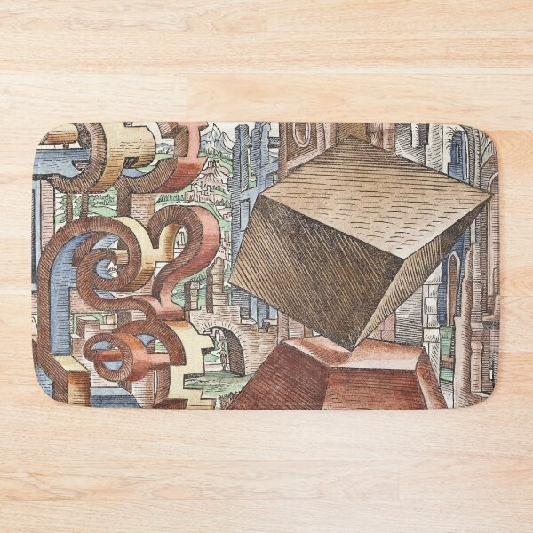 Item preview, Geometria et Perspectiva Pl 04 Impresión de Bellas Artes, Lorenz Stoer, Arquitectura del paisaje geométrico designed and sold by TeeARTHY.