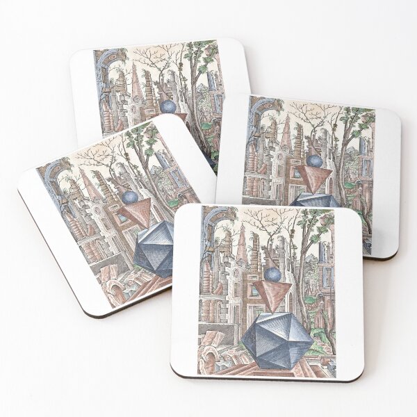 Item preview, Geometria et Perspectiva Pl 05 Impresión de Bellas Artes, Lorenz Stoer, Arquitectura del paisaje geométrico designed and sold by TeeARTHY.