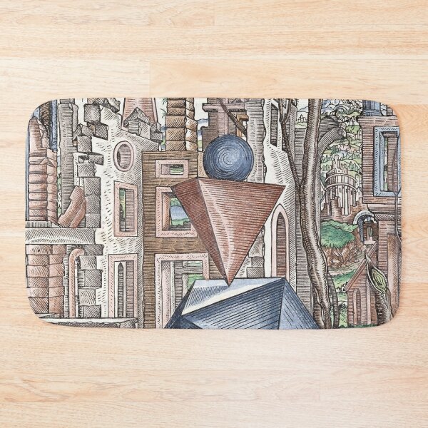 Item preview, Geometria et Perspectiva Pl 05 Impresión de Bellas Artes, Lorenz Stoer, Arquitectura del paisaje geométrico designed and sold by TeeARTHY.