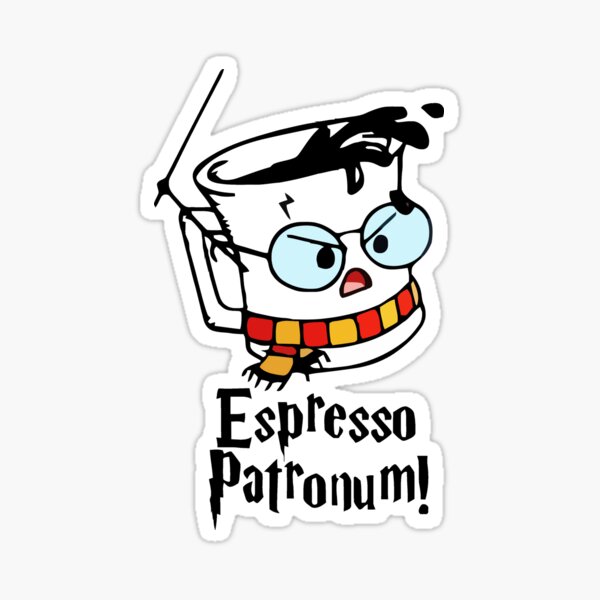 "Espresso Patronum" Sticker for Sale by JamesRichardse | Redbubble