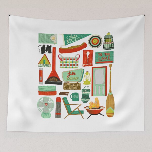 Item preview, Vintage Lake Lodge designed and sold by jenbucheli.