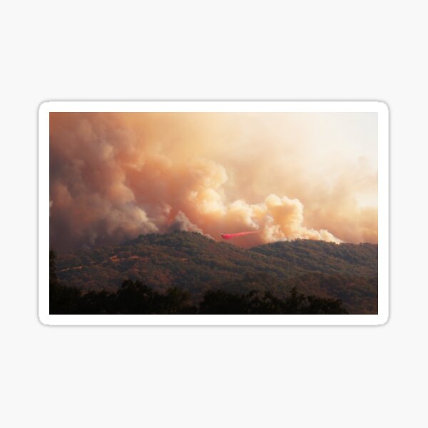 Black Bart Wildfire near Lake Mendocino California Sticker