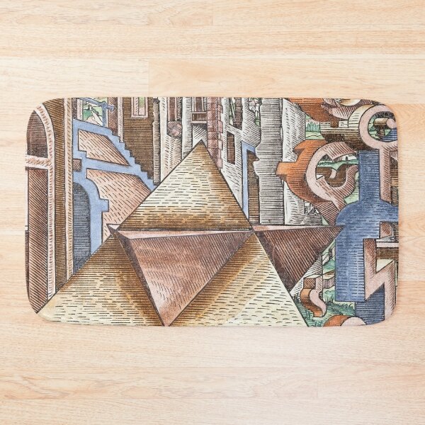 Item preview, Geometria et Perspectiva Pl 06 Impresión de Bellas Artes, Lorenz Stoer, Arquitectura del paisaje geométrico designed and sold by TeeARTHY.