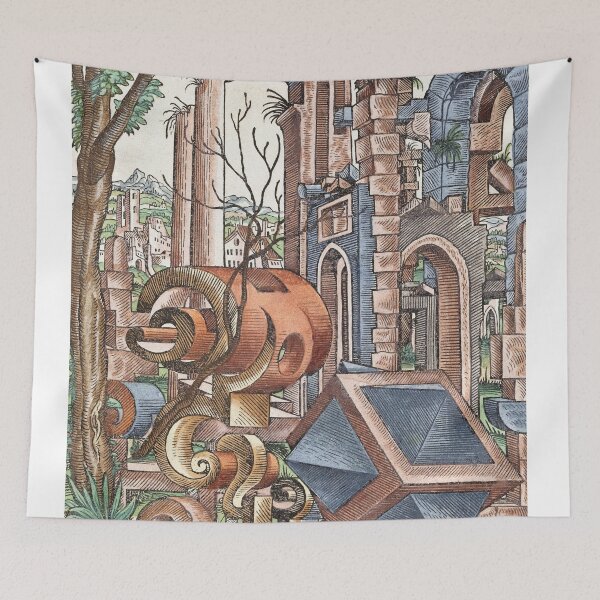 Item preview, Geometria et Perspectiva Pl 07 Fine Art print , Lorenz Stoer ,Geometric Landscape Architecture designed and sold by TeeARTHY.