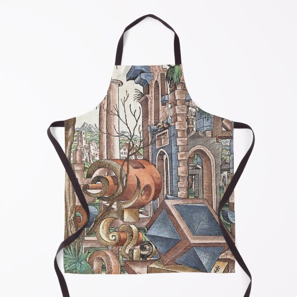 Item preview, Geometria et Perspectiva Pl 07 Impresión de Bellas Artes, Lorenz Stoer, Arquitectura del paisaje geométrico designed and sold by TeeARTHY.