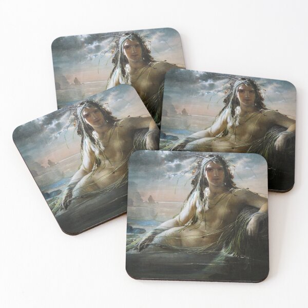 Item preview,  Mermaid vintage painting art - Elisabeth Jerichau-Baumann Havfrue designed and sold by Vintage Designs +.
