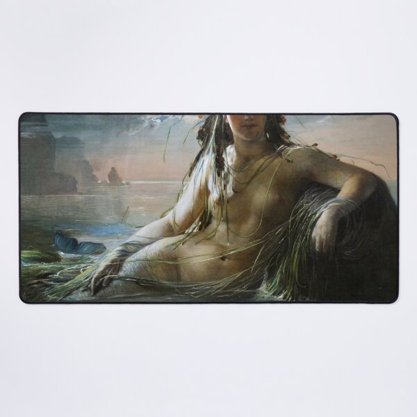 Item preview,  Mermaid vintage painting art - Elisabeth Jerichau-Baumann Havfrue designed and sold by Vintage Designs +.