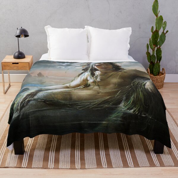 Item preview,  Mermaid vintage painting art - Elisabeth Jerichau-Baumann Havfrue designed and sold by Vintage Designs +.