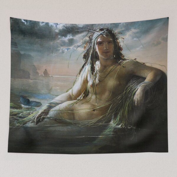 Item preview,  Mermaid vintage painting art - Elisabeth Jerichau-Baumann Havfrue designed and sold by Vintage Designs +.