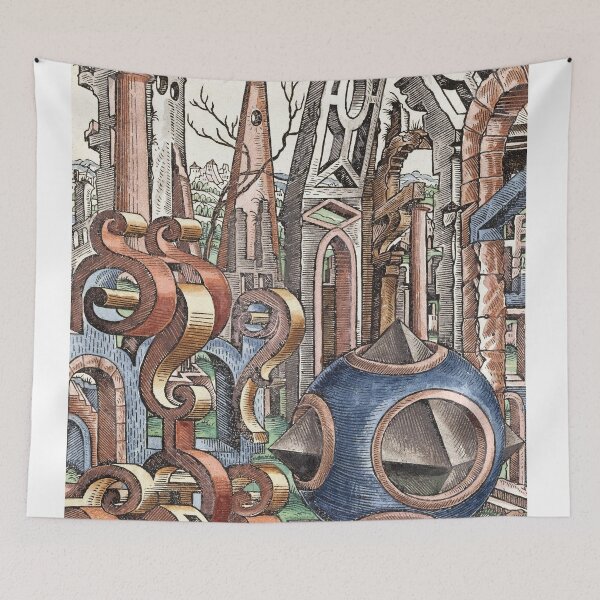 Item preview, Geometria et Perspectiva Pl 08 Fine Art print , Lorenz Stoer ,Geometric Landscape Architecture designed and sold by TeeARTHY.