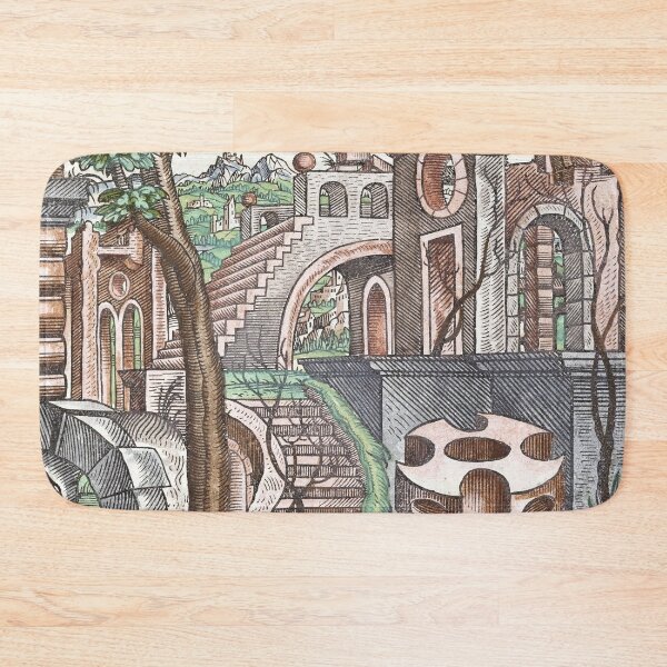 Item preview, Geometria et Perspectiva Pl 10 Impresión de Bellas Artes, Lorenz Stoer, Arquitectura del Paisaje Geométrico designed and sold by TeeARTHY.