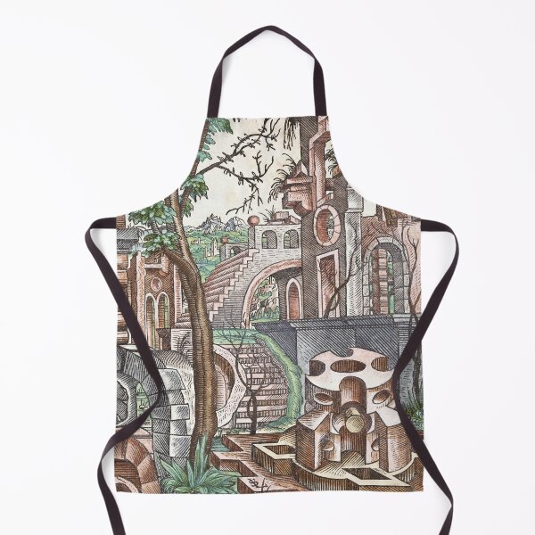 Item preview, Geometria et Perspectiva Pl 10 Impresión de Bellas Artes, Lorenz Stoer, Arquitectura del Paisaje Geométrico designed and sold by TeeARTHY.