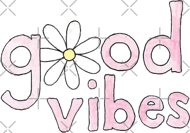 "Good Vibes Flower" Stickers by Jamie Maher Redbubble