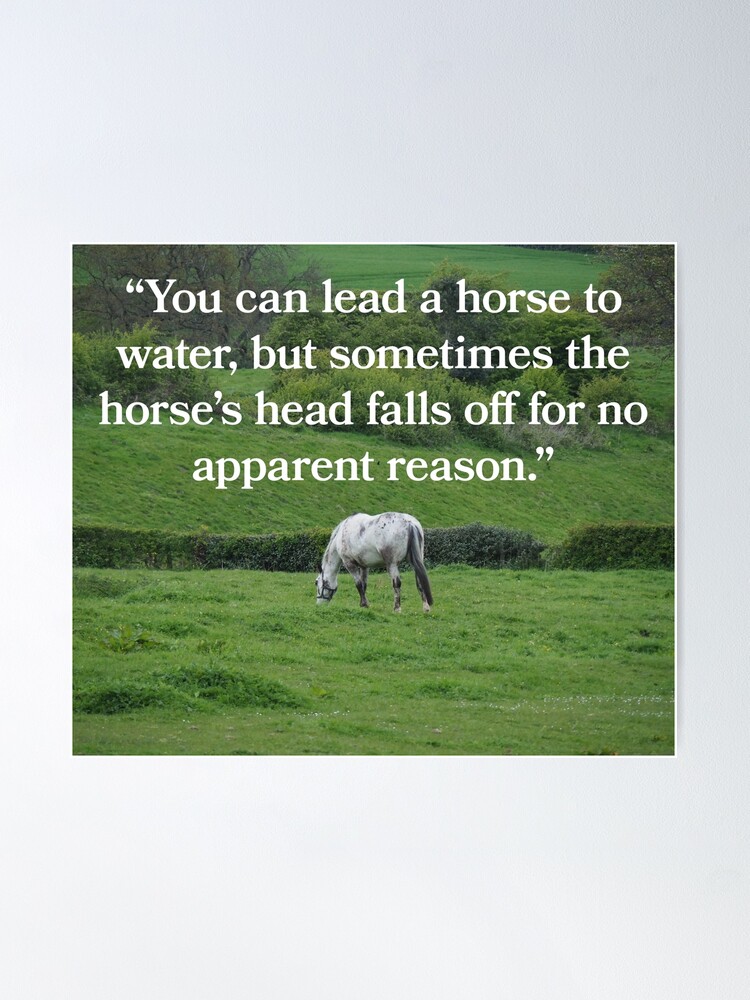 Poster, NDVH You can lead a horse to water... designed and sold by nikhorne
