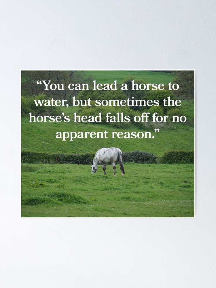 Alternate view of NDVH You can lead a horse to water... Poster