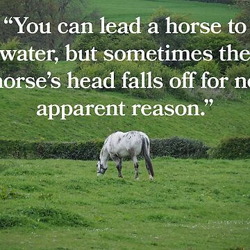 Artwork thumbnail, NDVH You can lead a horse to water... by Nik’s T-Shirts