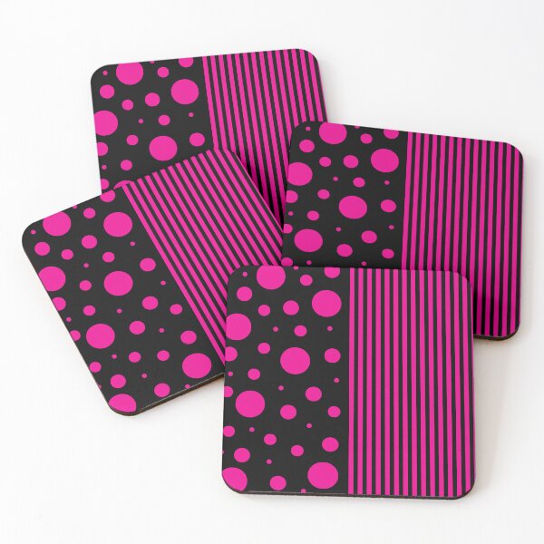 Item preview, Spots and Stripes - Magenta and Black  designed and sold by LAEC-Shop.