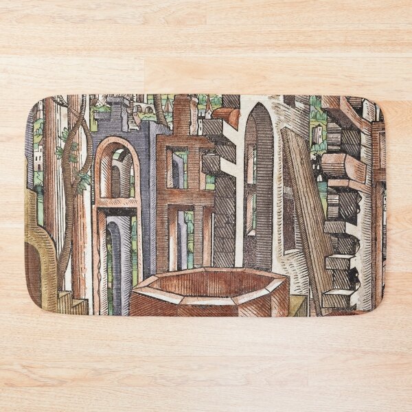 Item preview, Geometria et Perspectiva Pl 11 Impresión de Bellas Artes, Lorenz Stoer, Arquitectura del Paisaje Geométrico designed and sold by TeeARTHY.