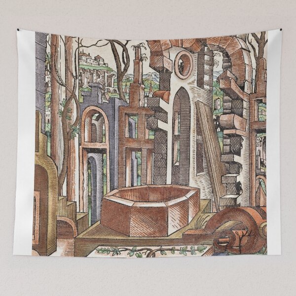 Item preview, Geometria et Perspectiva Pl 11 Fine Art print , Lorenz Stoer ,Geometric Landscape Architecture designed and sold by TeeARTHY.