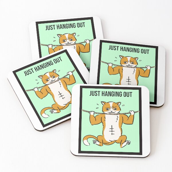 Item preview, Cat doing pull-ups designed and sold by LargeShop.