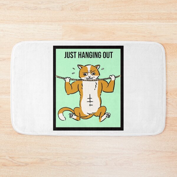 Item preview, Cat doing pull-ups designed and sold by LargeShop.