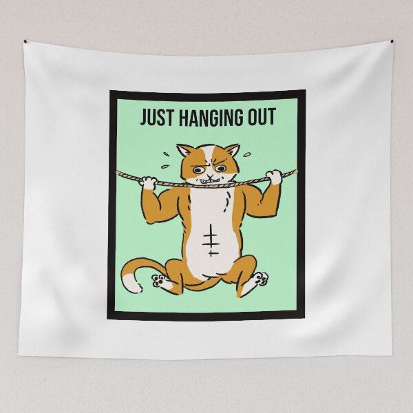 Item preview, Cat doing pull-ups designed and sold by LargeShop.