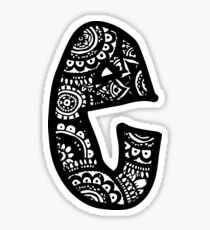 E Doodle Letter Sticker