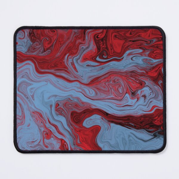 Item preview, Psychedelic original artwork in Daphne Blue & Fiesta Red designed and sold by Elizabeth-Banks.