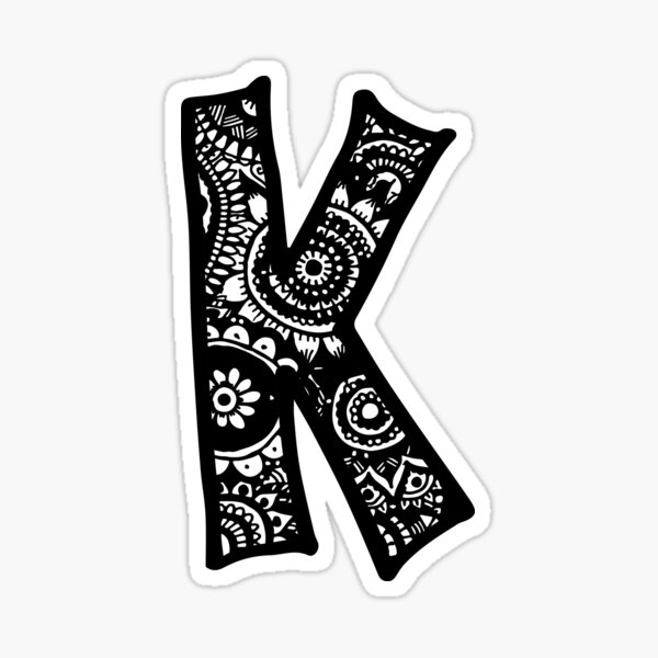 K Doodle Letter Sticker