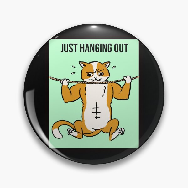 Item preview, Just Hanging out Cat doing pull-ups designed and sold by LargeShop.