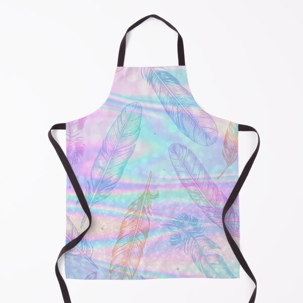 Item preview, pink and blue holography feather pattern designed and sold by Beeroclock.