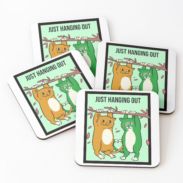 Item preview, Cats doing pull-ups Hanging out with friends designed and sold by LargeShop.